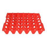 5PCS Plastic Egg Flats 30 Cell Egg Crates Holder Tray for Storage Transportation Home Farm SuppliesRed