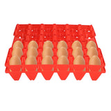 5PCS Plastic Egg Flats 30 Cell Egg Crates Holder Tray for Storage Transportation Home Farm SuppliesRed