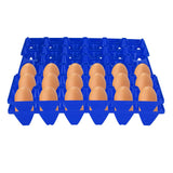 5PCS Plastic Egg Flats 30 Cell Egg Crates Holder Tray for Storage Transportation Home Farm SuppliesBlue