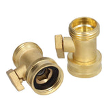 2PCS G3/4 Shut Off Valve Garden Hose Brass Stop Valve with 2 Way Screw Interface for Irrigation Equipment In Australia - Darrahopens
