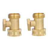 2PCS G3/4 Shut Off Valve Garden Hose Brass Stop Valve with 2 Way Screw Interface for Irrigation Equipment In Australia - Darrahopens
