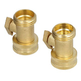 2PCS G3/4 Shut Off Valve Garden Hose Brass Stop Valve with 2 Way Screw Interface for Irrigation Equipment In Australia - Darrahopens