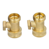 2PCS G3/4 Shut Off Valve Garden Hose Brass Stop Valve with 2 Way Screw Interface for Irrigation Equipment In Australia - Darrahopens