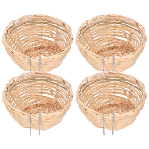4pcs Bamboo Bird Nest Handmade Weaving Breeding Resting Bird House with Hook for Parrots Canary In Australia - Darrahopens