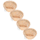 4pcs Bamboo Bird Nest Handmade Weaving Breeding Resting Bird House with Hook for Parrots Canary In Australia - Darrahopens