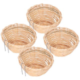 4pcs Bamboo Bird Nest Handmade Weaving Breeding Resting Bird House with Hook for Parrots Canary In Australia - Darrahopens