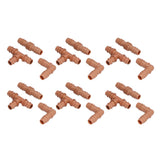 18Pcs Irrigation Fittings Kit Brown Water Barbed Coupling Connecter for 16mm Pipes In Australia - Darrahopens