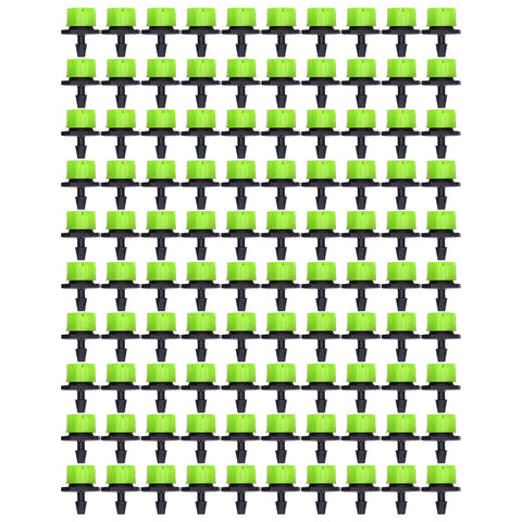 100Pcs 8 Hole Drip Irrigation Emitter Adjustable Drip Irrigation Sprinkler for Garden Greenhouse Courtyard Green In Australia - Darrahopens