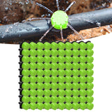 100Pcs 8 Hole Drip Irrigation Emitter Adjustable Drip Irrigation Sprinkler for Garden Greenhouse Courtyard Green