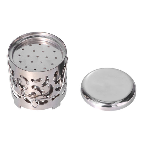 Outdoor Mini Warmer Stainless Steel Camping Stove Portable Warming Stove Cover for Picnic Hiking Barbecue In Australia - Darrahopens