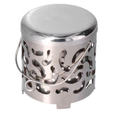 Outdoor Mini Warmer Stainless Steel Camping Stove Portable Warming Stove Cover for Picnic Hiking Barbecue
