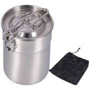 Outdoor Coffee Maker Cup 1L Camping Cooking Pot with Foldable Handle Lid for Hiking In Australia - Darrahopens