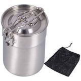 Outdoor Coffee Maker Cup 1L Camping Cooking Pot with Foldable Handle Lid for Hiking In Australia - Darrahopens