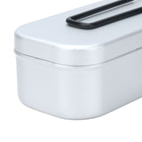 800ml Aluminum Lunch Box with Lid Rectangular Portable Bento Box for Outdoor Camping