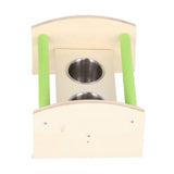 Parrot Wood Stand with 2 Stainless Steel Feeding Cup Playstand Training Toy for Outdoor Gardening In Australia - Darrahopens
