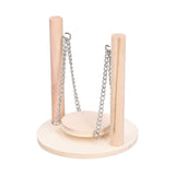 Parrots Swing Toy Wooden Birds Perch Stand Birds Toy for Hamster Small Animal Supplies