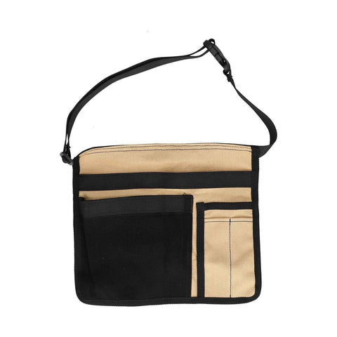 Tool Waist Bag Lightweight Multi Pocket Oxford Cloth Waist Tool Pouch for Garden Climbing Outdoor(Black Khaki ) In Australia - Darrahopens