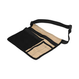 Tool Waist Bag Lightweight Multi Pocket Oxford Cloth Waist Tool Pouch for Garden Climbing Outdoor(Black Khaki ) In Australia - Darrahopens