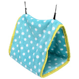 Bird Bed Foldable Portable Comfortable Flannel Triangular Hanging Bird Hammock with Hooks for Parrots Hamsters SquirrelsGreen In Australia - Darrahopens