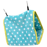 Bird Bed Foldable Portable Comfortable Flannel Triangular Hanging Bird Hammock with Hooks for Parrots Hamsters SquirrelsGreen