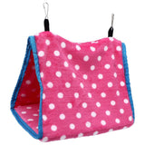 Bird Bed Foldable Portable Comfortable Flannel Triangular Hanging Bird Hammock with Hooks for Parrots Hamsters SquirrelsPink In Australia - Darrahopens