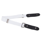 No Buckle Belt Women Traceless Adjustable Size Weaving Buckle Free Belt Women for Trousers SweaterWhite
