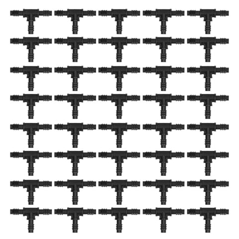 40pcs Irrigation Fitting Drip Irrigation Barbed Connector 8/12mm Tube Tee for Garden Lawn