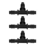 40pcs Irrigation Fitting Drip Irrigation Barbed Connector 8/12mm Tube Tee for Garden Lawn