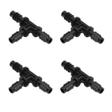 40pcs Irrigation Fitting Drip Irrigation Barbed Connector 8/12mm Tube Tee for Garden Lawn