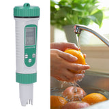 6 in 1 Water Quality Tester PH EC TDS SALT S.G Temperature LCD Screen White Backlight High Accuracy