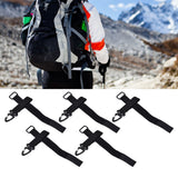 5pcs/set Multi Purpose Glove Hanging Buckle Adjustable Nylon Glove Hook Safety ClipBlack