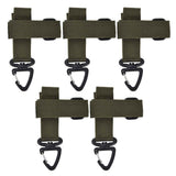 5pcs/set Multi Purpose Glove Hanging Buckle Adjustable Nylon Glove Hook Safety ClipMilitary Green In Australia - Darrahopens