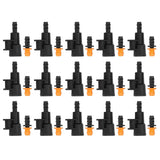 15sets Hose Connector G1/2 Inch Female Thread Rotating Sprinkler Adapter Bracket for 8/12 Distribution Tubing Hose In Australia - Darrahopens