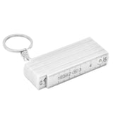 2Pcs ABS Folding Ruler Portable 0.5m Foldable Ruler with Key Ring for Carpentry Laying TilesWhite