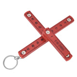 2Pcs ABS Folding Ruler Portable 0.5m Foldable Ruler with Key Ring for Carpentry Laying TilesRed In Australia - Darrahopens