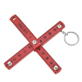 2Pcs ABS Folding Ruler Portable 0.5m Foldable Ruler with Key Ring for Carpentry Laying TilesRed In Australia - Darrahopens