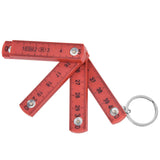 2Pcs ABS Folding Ruler Portable 0.5m Foldable Ruler with Key Ring for Carpentry Laying TilesRed In Australia - Darrahopens