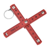 2Pcs ABS Folding Ruler Portable 0.5m Foldable Ruler with Key Ring for Carpentry Laying TilesRed In Australia - Darrahopens