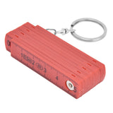 2Pcs ABS Folding Ruler Portable 0.5m Foldable Ruler with Key Ring for Carpentry Laying TilesRed