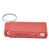 2Pcs ABS Folding Ruler Portable 0.5m Foldable Ruler with Key Ring for Carpentry Laying TilesRed