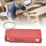2Pcs ABS Folding Ruler Portable 0.5m Foldable Ruler with Key Ring for Carpentry Laying TilesRed