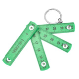 2Pcs ABS Folding Ruler Portable 0.5m Foldable Ruler with Key Ring for Carpentry Laying TilesGreen