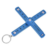 2Pcs ABS Folding Ruler Portable 0.5m Foldable Ruler with Key Ring for Carpentry Laying TilesBlue In Australia - Darrahopens