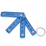 2Pcs ABS Folding Ruler Portable 0.5m Foldable Ruler with Key Ring for Carpentry Laying TilesBlue In Australia - Darrahopens