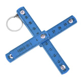 2Pcs ABS Folding Ruler Portable 0.5m Foldable Ruler with Key Ring for Carpentry Laying TilesBlue In Australia - Darrahopens
