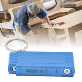 2Pcs ABS Folding Ruler Portable 0.5m Foldable Ruler with Key Ring for Carpentry Laying TilesBlue