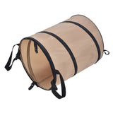 37.8L Collapsible Leaf Trash Can Reinforced Steel Spring Oxford Cloth Collapsible Container Small Size