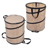 37.8L Collapsible Leaf Trash Can Reinforced Steel Spring Oxford Cloth Collapsible Container Small Size