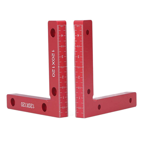 2pcs Right Angle Clamps Aluminum Alloy Material Anodized Clear Scale Red 90 Degree Positioning Tool for Ensuring Balance In Australia - Darrahopens