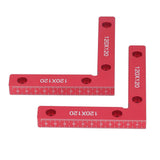 2pcs Right Angle Clamps Aluminum Alloy Material Anodized Clear Scale Red 90 Degree Positioning Tool for Ensuring Balance In Australia - Darrahopens